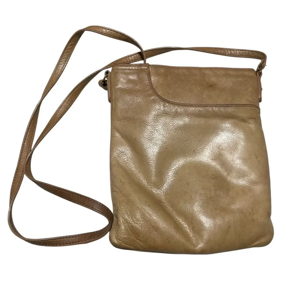 Margot Tan Leather Cross Body Handbag Adjustable Strap (read description)